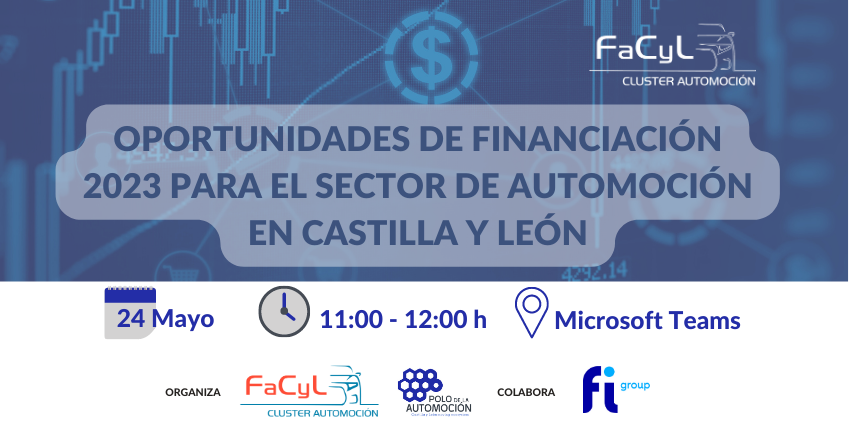 Lee más sobre el artículo Sesión Oportunidades de Financiación 2023 para el Sector de Automoción en Castilla y León